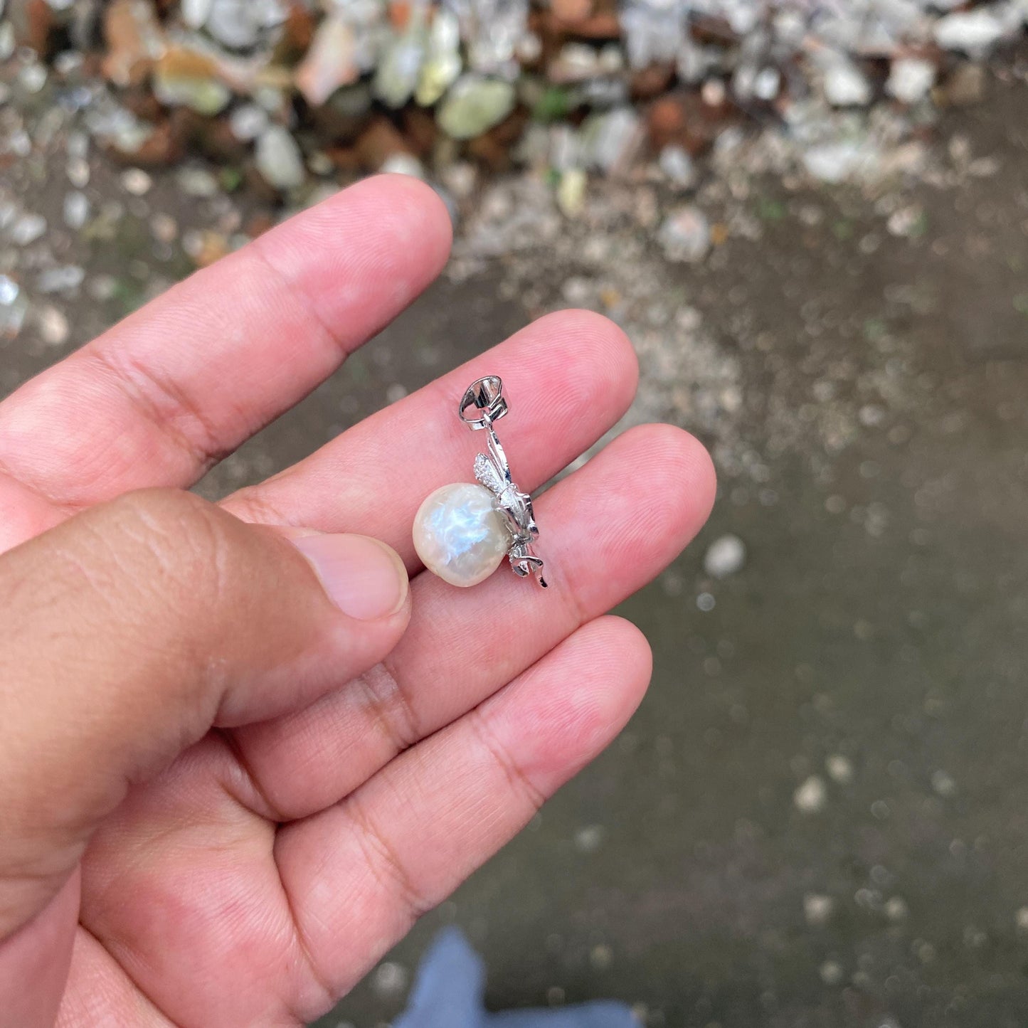 Real south sea pearl saltwater pearl seawater pearl Pendant ( NOV-8) - BoZorX Sea Pearl Pendant