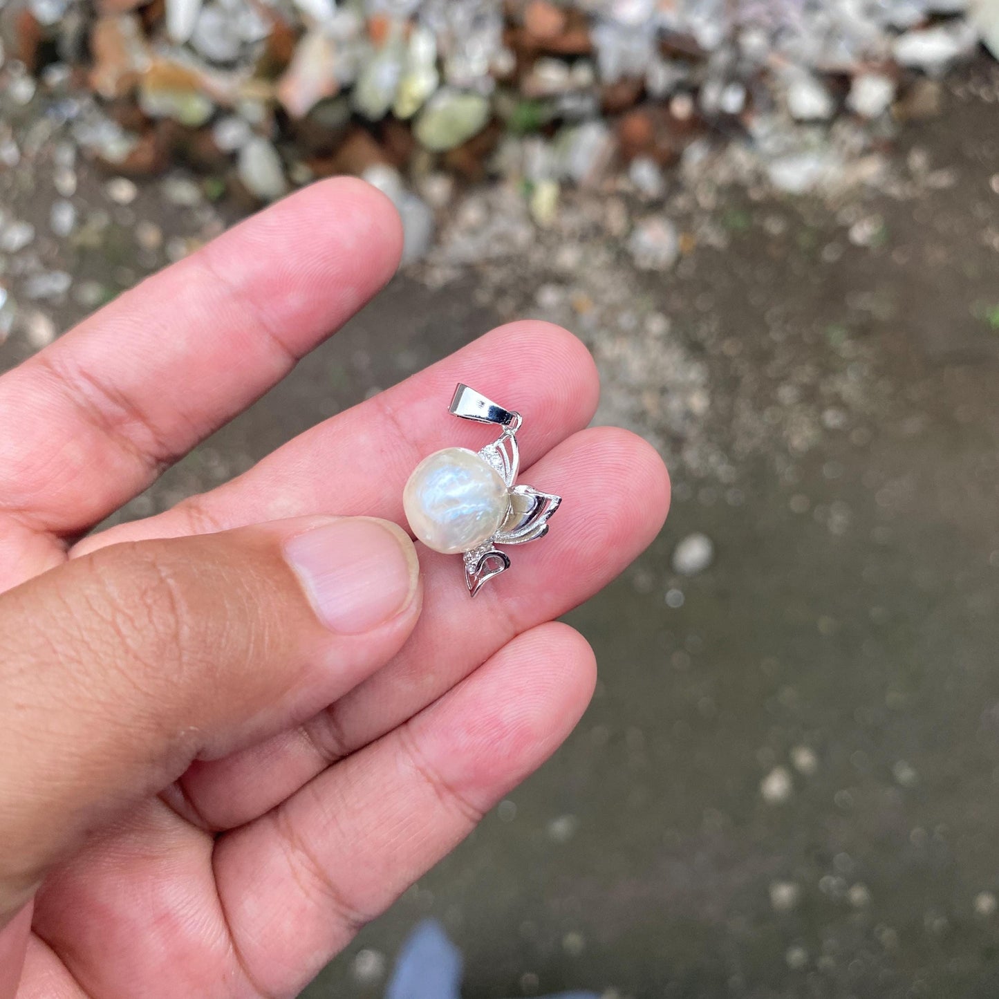 Real south sea pearl saltwater pearl seawater pearl Pendant ( NOV-8) - BoZorX Sea Pearl Pendant