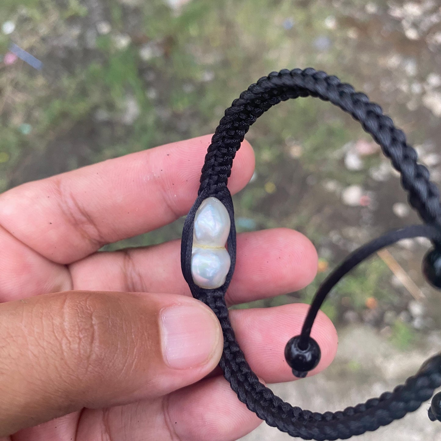 Handmade Slider Bracelet With Combine Baroque Pearl Handmade Bracelet With South Sea Pearl (BS) BoZorX