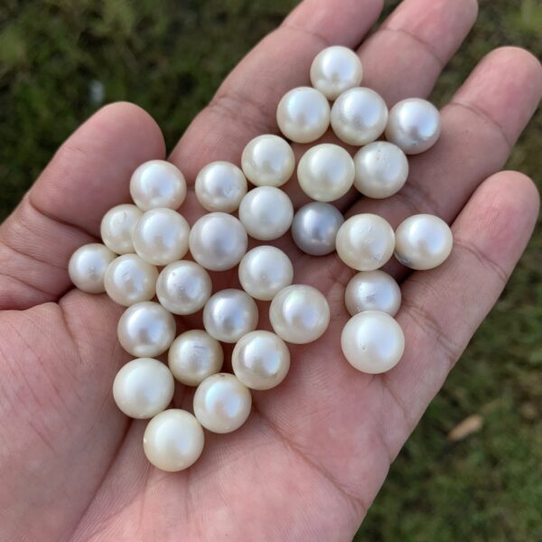 30 Pcs 12mm Loose Real Genuine Indonesia Cultured Saltwater Pearl Beads AT-23