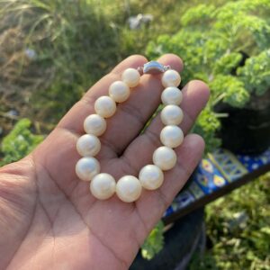 Sand Pearl Bracelet Saltwater South Sea Pearl Material (13mm) 17cm BoZorX  - 1