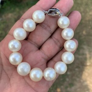 Real South Sea Pearl Bracelet With Seawater Saltwater Pearl Bracelet Pearl Size 13-13.5mm BoZorX GR-1