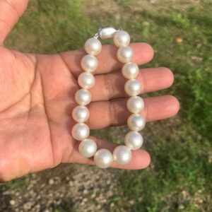 Real South Sea Pearl Real Seawater Pearl Saltwater Pearl Bracelet Pearl Size 11.7-12.5mm BoZorX GR-2