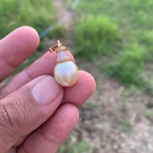 12.3mm Real south sea pearl saltwater pearl seawater pearl Pendant BoZorX L-4