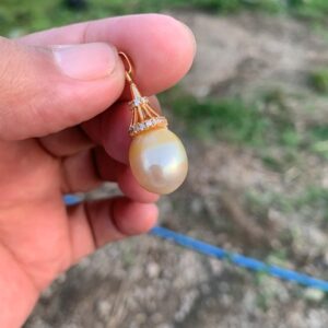 12x15mm Real south sea pearl saltwater pearl seawater pearl Pendant BoZorX L-5
