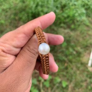 Handmade Bracelet With Indonesia South Sea Pearl BoZorX Size 10.3mm R-13