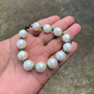 Real South Sea Pearl Bracelet With Seawater Saltwater Pearl Bracelet Pearl Size 11-12.5mm BoZorX GR-19