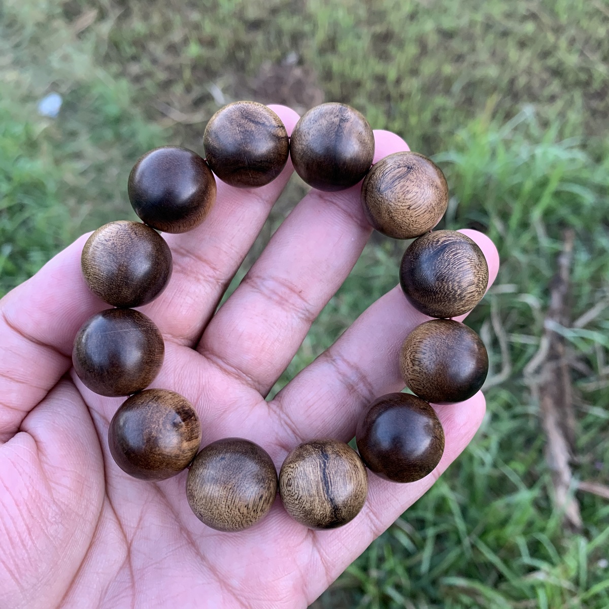 Agarwood Bracelet Sink Agarwood Bracelet Natural High Quality Agarwood Bracelet About 19.7mm Sinking Grade Agarwood Bracelet - 4 - Image 3