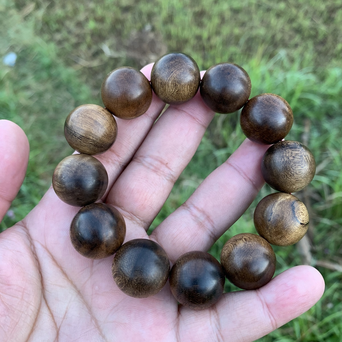Agarwood Bracelet Sink Agarwood Bracelet Natural High Quality Agarwood Bracelet About 19.7mm Sinking Grade Agarwood Bracelet - 4 - Image 5
