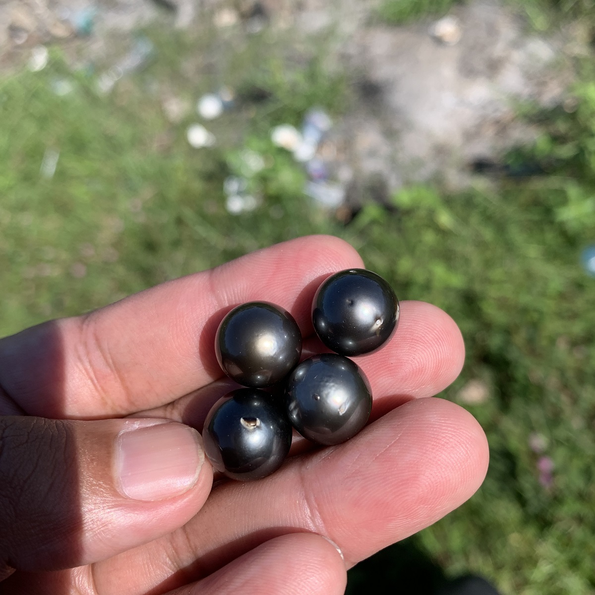 4 Pcs 13.5-13.8mm Tahitian South Sea Pearl Loose Indonesia Pearl Beads BoZorX RAR-1 - Image 3