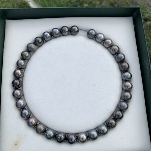 33 Pieces 13mm Tahitian Saltwater Pearl Loose Indonesia Black Pearl Beads BoZorX TRJ-9