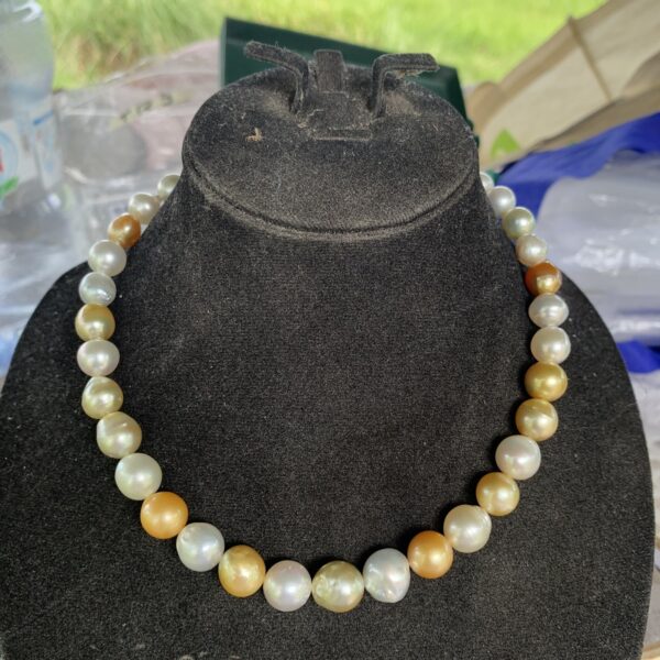 Indonesia South Sea Pearl Saltwater Pearl Seawater Pearl Necklace Pearl leght 41.5cm BoZorX - 1