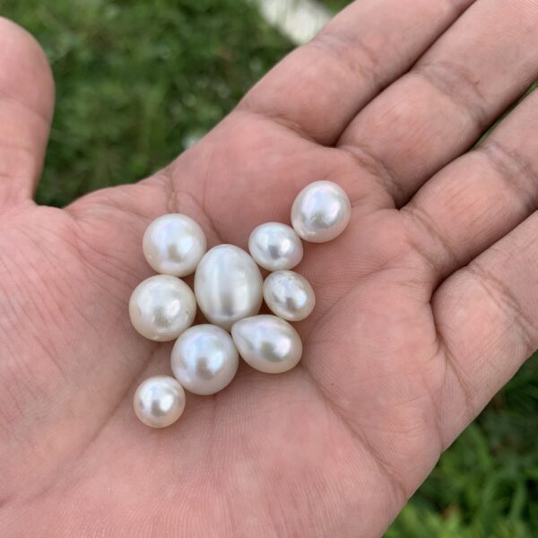 9 Pieces mix size Loose Indonesia Saltwater South Sea Seawater Pearl Beads H13