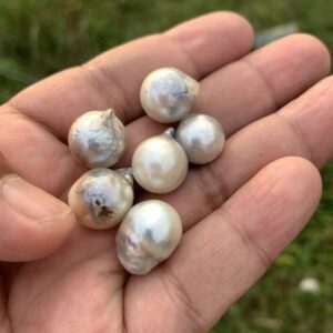 6 Pieces Saltwater Pearl Loose Indonesia Baroque Pearl Beads BoZorX Lower Grade H14-2