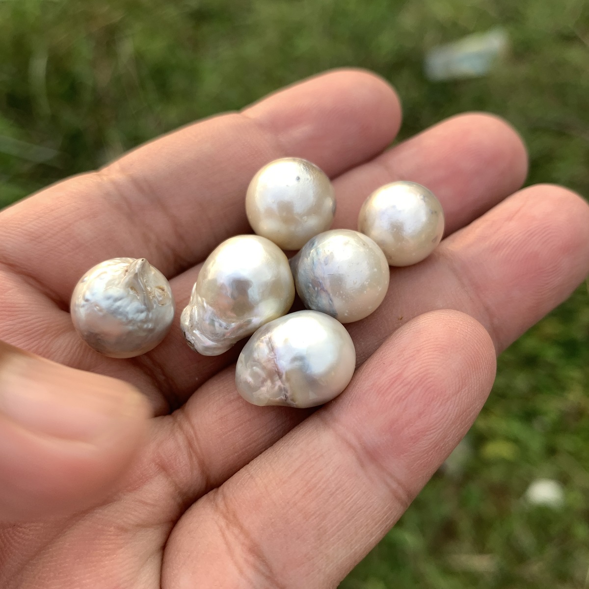 6 Pieces Saltwater Pearl Loose Indonesia Baroque Pearl Beads BoZorX Lower Grade H14-2 - Image 5
