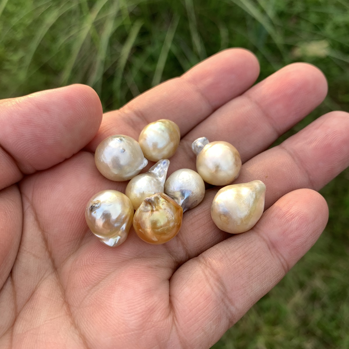 8 Pieces Saltwater Pearl Loose Indonesia Baroque Pearl Beads BoZorX Lower Grade H14-3 - Image 2
