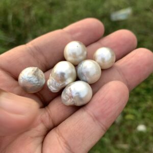 6 Pieces Saltwater Pearl Loose Indonesia Baroque Pearl Beads BoZorX Lower Grade H14-2