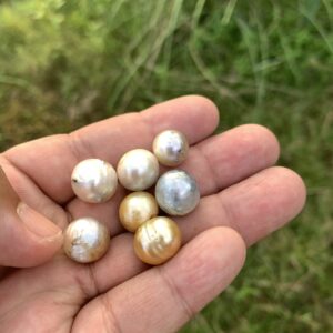 7 Pieces Saltwater Pearl Loose Indonesia Baroque Pearl Beads BoZorX Lower Grade H14-4