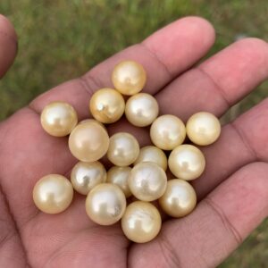 18 Pieces 10mm Loose Real Genuine Indonesia Cultured Saltwater South Sea Seawater Pearl Beads TT-8