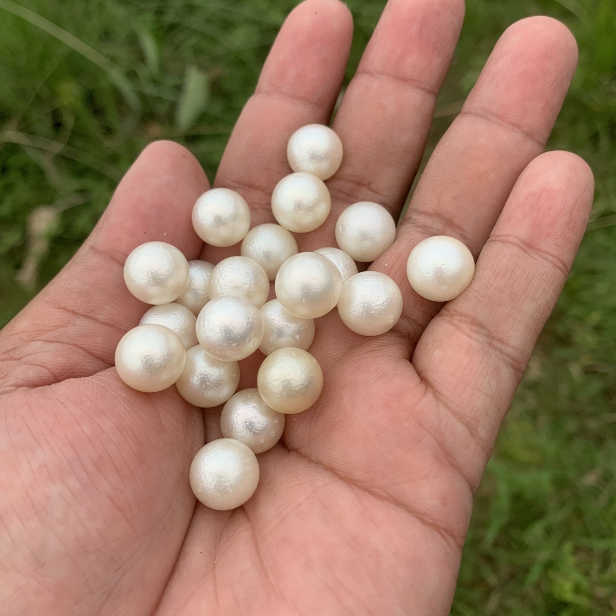 Sand Pearl 58pcs 11.5-11.9mm Indonesia Loose Saltwater Special Pearl Beads BoZorX GRR - Image 3