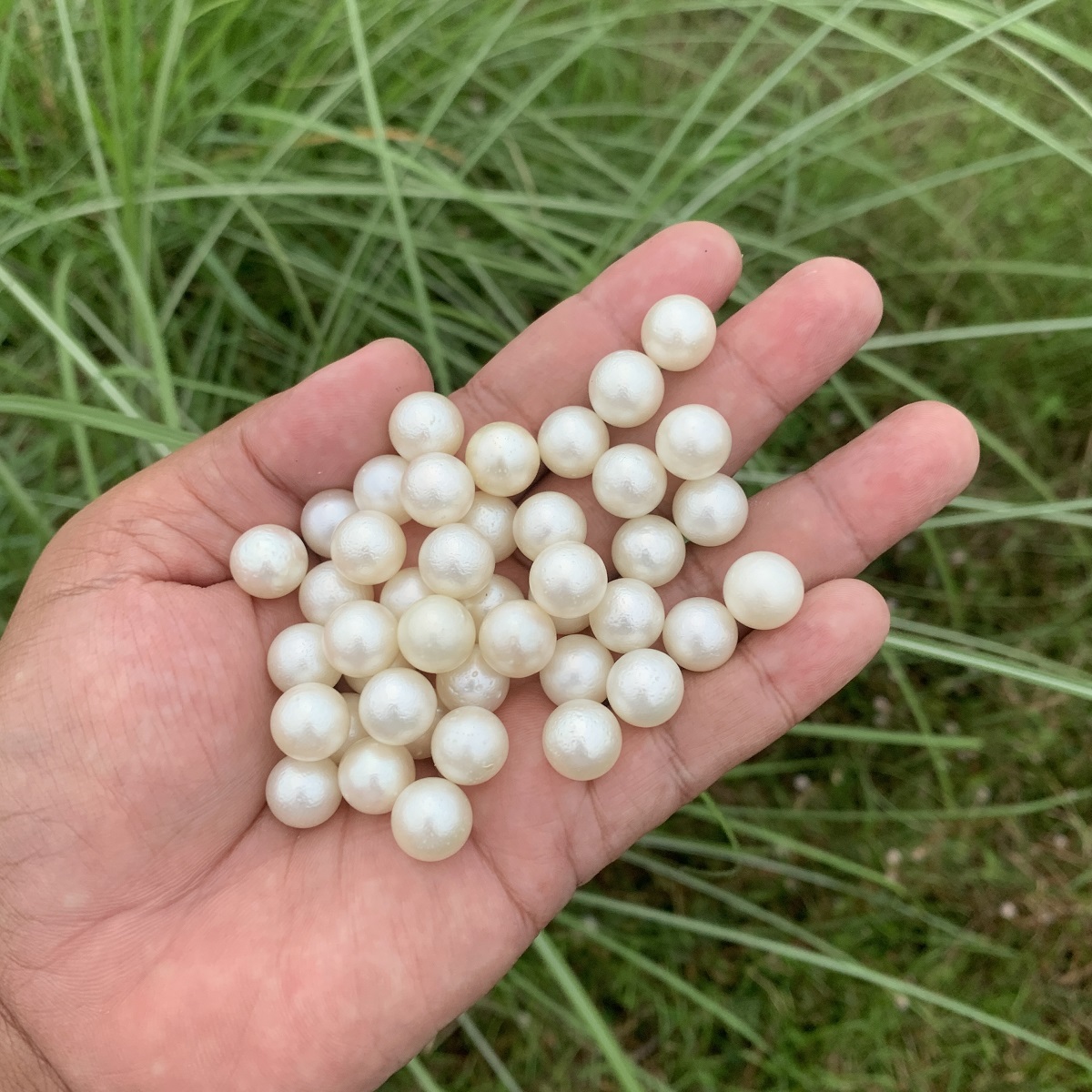Sand Pearl 58pcs 11.5-11.9mm Indonesia Loose Saltwater Special Pearl Beads BoZorX GRR - Image 6