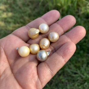 7 Pieces Loose Real Genuine Indonesia Cultured Saltwater South Sea Seawater Pearl Beads TAR-5