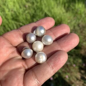 6 Pieces Loose Real Genuine Indonesia Cultured Saltwater South Sea Seawater Pearl Beads TAR-6