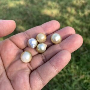 5 Pieces Loose Real Genuine Indonesia Cultured Saltwater South Sea Seawater Pearl Beads TAR-7