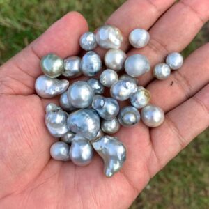 31 pieces 8-15mm Saltwater Baroque Pearl Beads, Loose South Sea Pearls TB-1