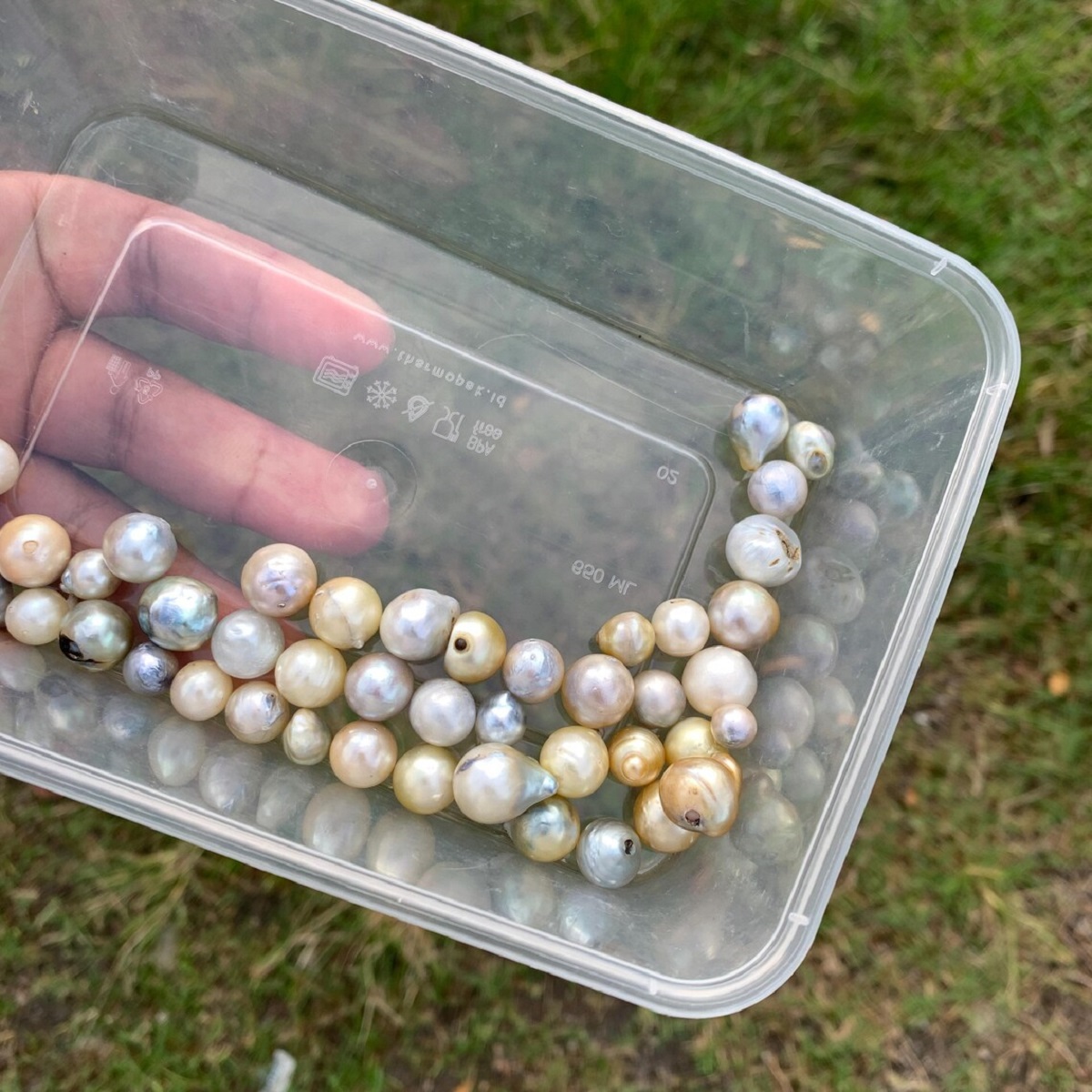 45 Pieces 7-13mm Saltwater Baroque Pearl Beads, Loose Gemstone TB-4 - Image 4