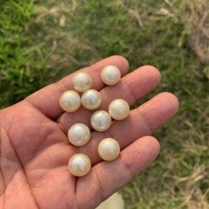 9 Pieces 12mm Loose Real Genuine Indonesia Cultured Saltwater South Sea Seawater Pearl Beads TT-2
